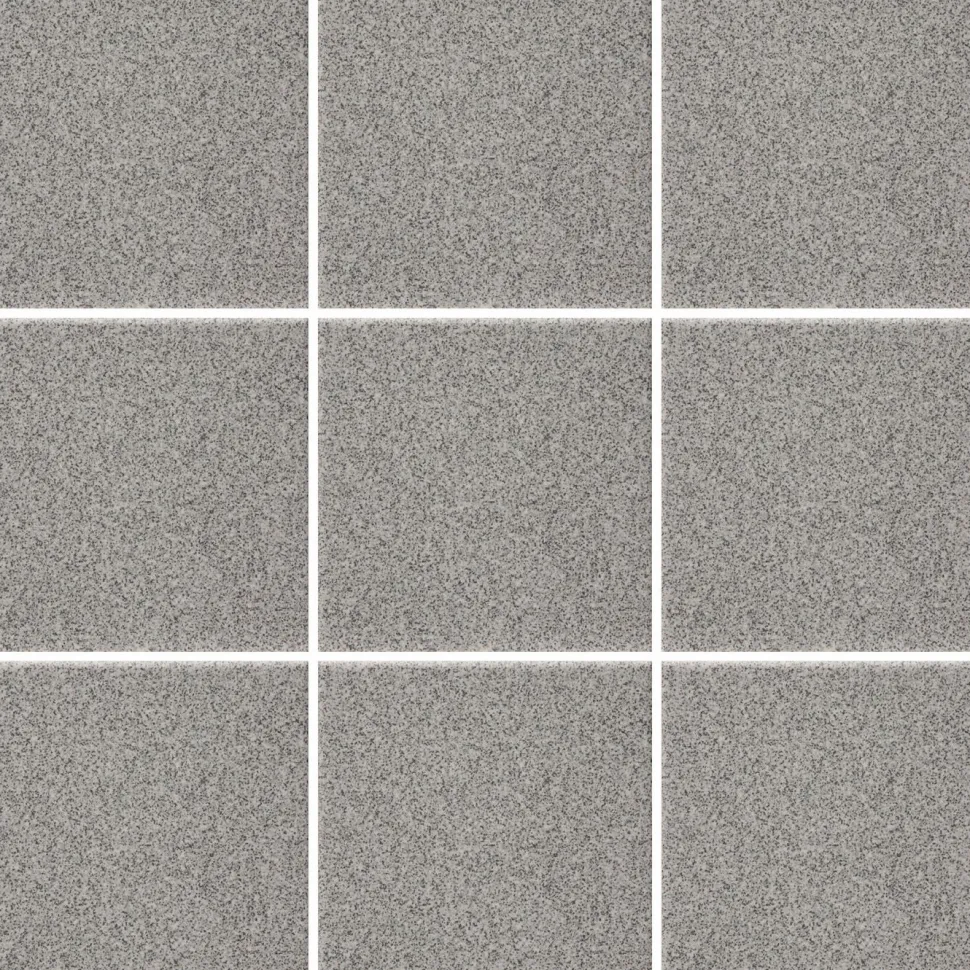 Lattialaatta Pukkila Natura Granite Grey himmeä sileä 96x96 mm lasikuituverkossa