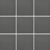 Lattialaatta Pukkila Natura Musta himmeä sileä 96x96 mm lasikuituverkossa