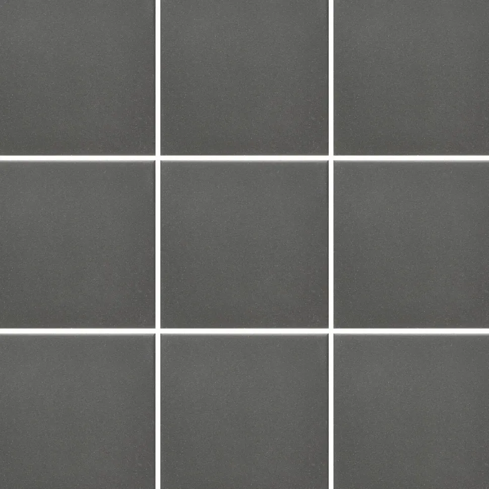 Lattialaatta Pukkila Natura Musta himmeä sileä 96x96 mm lasikuituverkossa