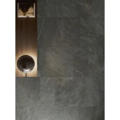 Lattialaatta Pukkila Quartziti, 30x60cm, lasitettu porcelanato, matta, rektifioitu, 04 Black