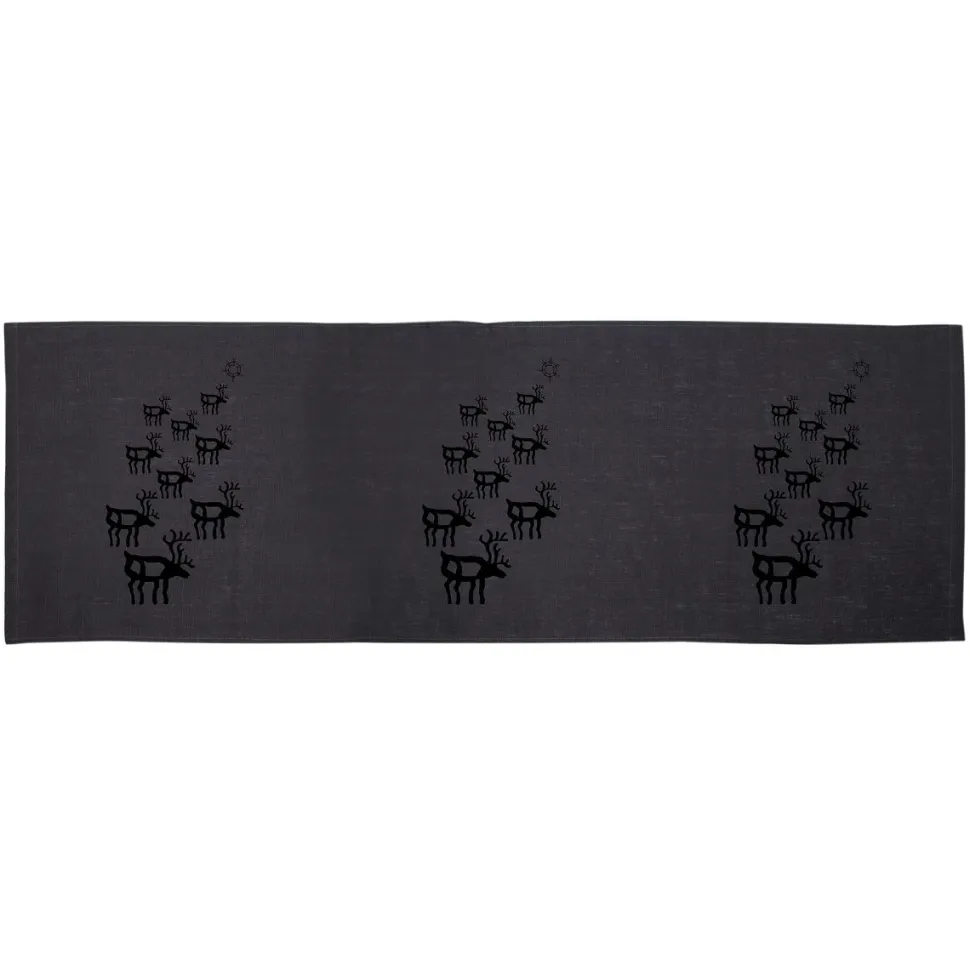 Laudeliina Pikkupuoti Porot Pellava 45x145 cm harmaa