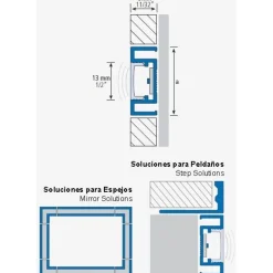 LED-boordilistan kulmapala Euroshrink ES90-301A, 90°, alumiini, eri värejä
