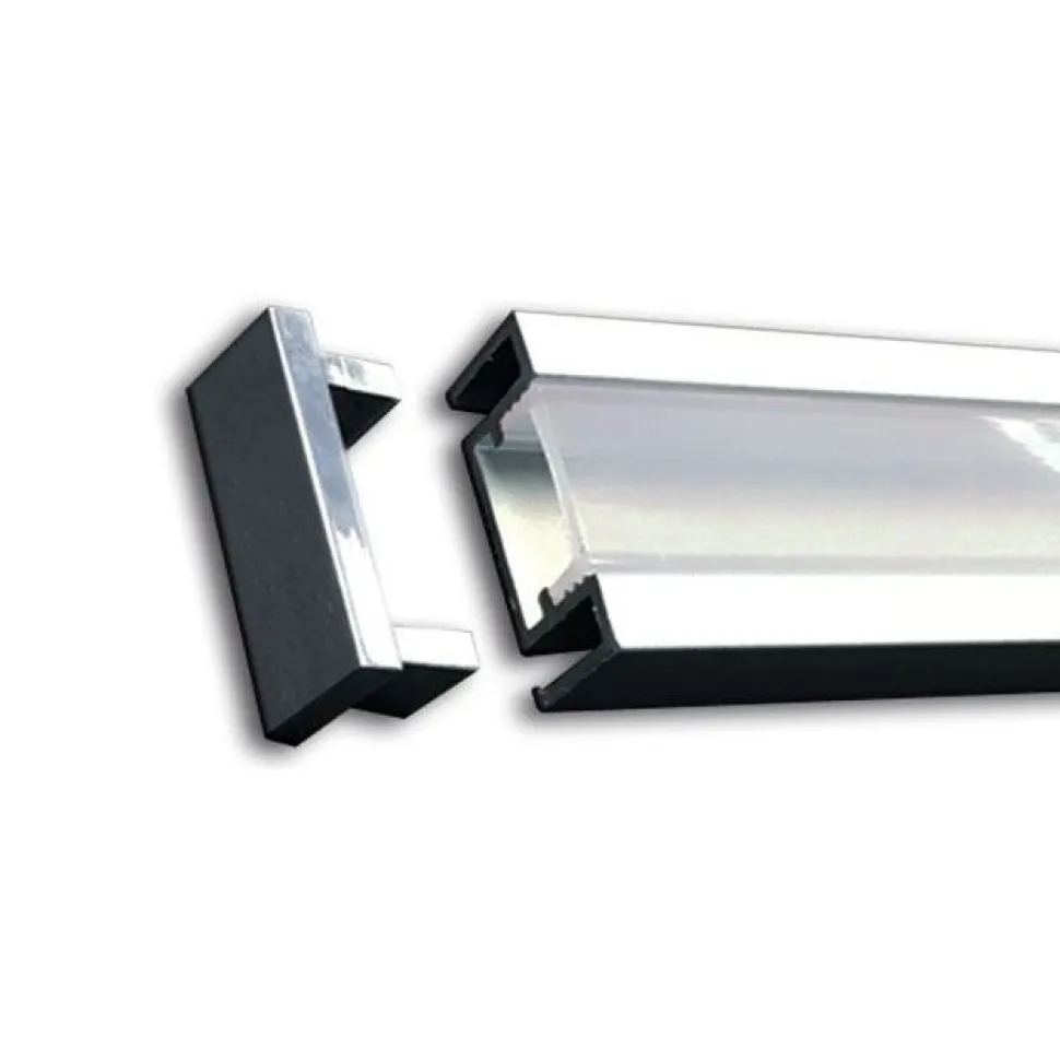 LED-boordilistan päätypala Euroshrink F-301A, alumiini, eri värejä
