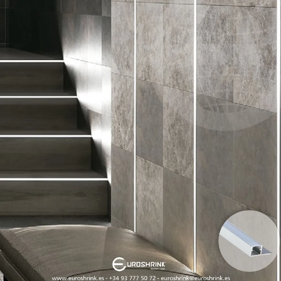 LED-boordilistan päätypala Euroshrink F-302A, alumiini, mattahopea