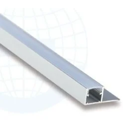 LED-boordilistan ulkokulmapala Euroshrink E-302A, alumiini, mattahopea