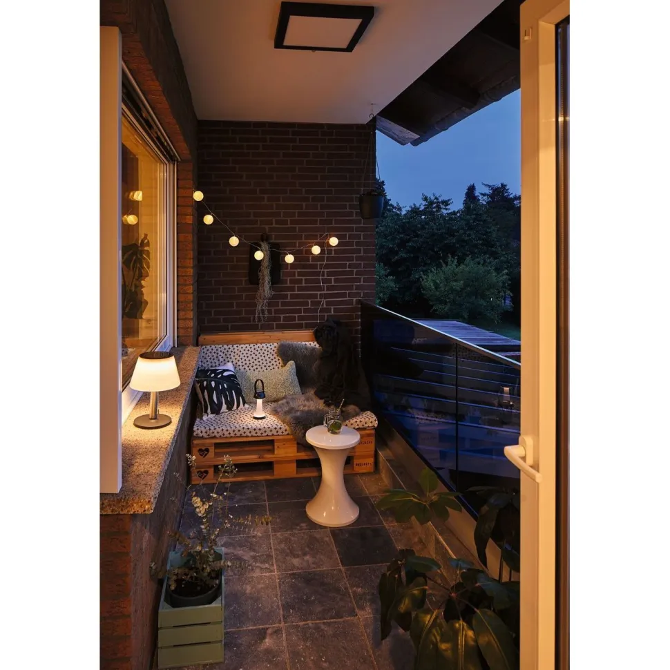 LED-lyhty Pulmann Cupulino, IP44, 3000K, USB-ladattava, himmennettävä