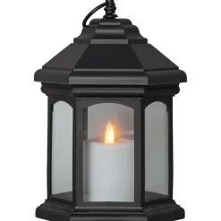 LED-lyhty Star Trading Linta, 26cm, musta