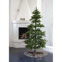 LED-valaistu kuusenalusmatto Star Trading Granne, 80cm, harmaa