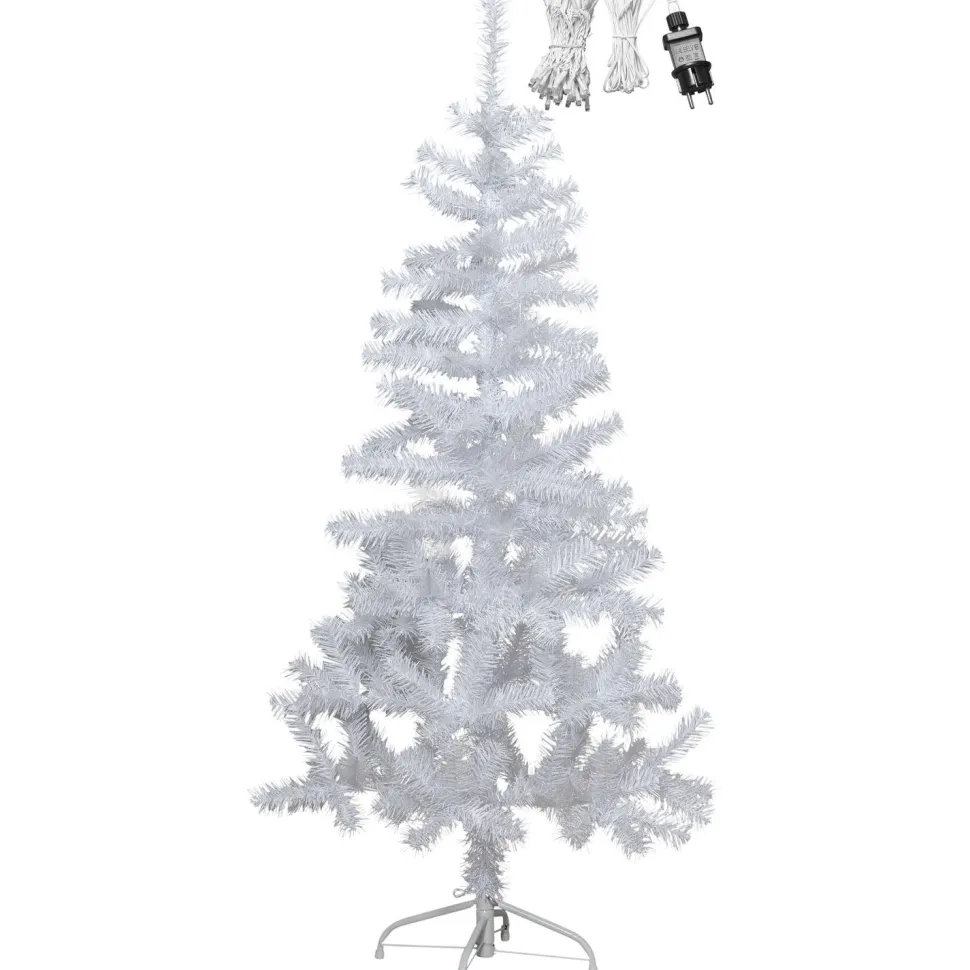 LED-valaistu joulukuusi Star Trading Alvik, 150cm, valkoinen
