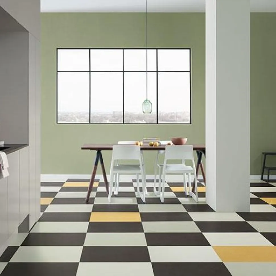 Linoleumilaatta Forbo Marmoleum Click Lemon Zest 30x30 cm keltainen
