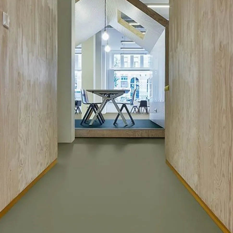 Linoleumilaatta Forbo Marmoleum Click Rosemary Green 30x30 cm harmaanvihreä