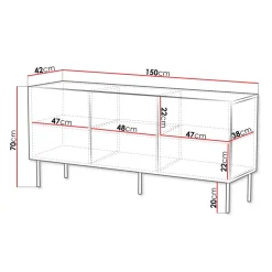 Lipasto ART DECO 3D 150, ruskea (0035)