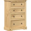 Lipasto Corona 80x43x114 cm täysi mänty (05672)