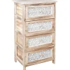 Lipasto Home4You KASEKE 4 säilytysosalla 40x29x73 cm, luonnonväri, beige
