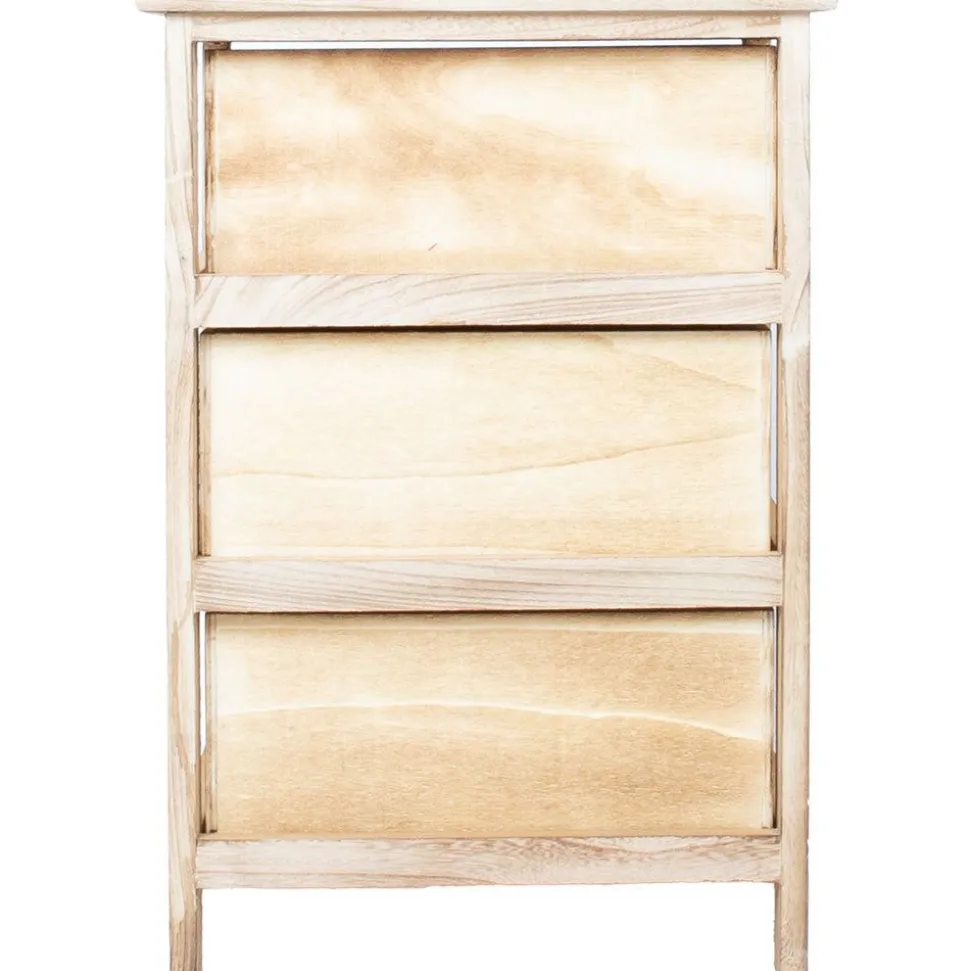 Lipasto Home4You KASEKE 3 säilytysosalla 40x29x58 cm, luonnonväri, beige