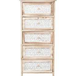 Lipasto Home4You KASEKE 5 säilytysosalla 40x29x90 cm, luonnonväri, beige