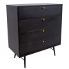 Lipasto Home4You Luxemburg 80x40x90cm, musta