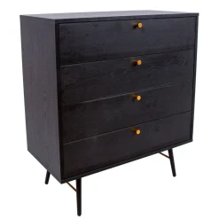 Lipasto Home4You Luxemburg 80x40x90cm, musta