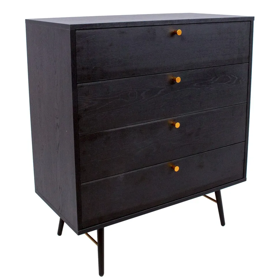 Lipasto Home4You Luxemburg 80x40x90cm, musta