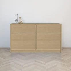 Lipasto Inaria Koti, 3+3 laatikkoa, mittatilaus, grafiitinharmaa