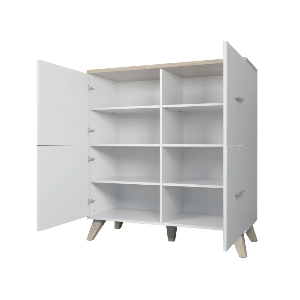 Lipasto LOTTA 110 4D, valkoinen/beige (6952)