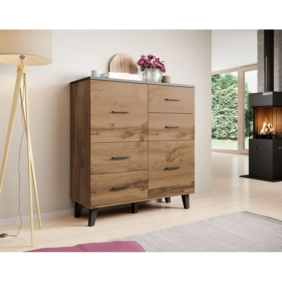 Lipasto LOTTA II 110 2D4S, beige/musta (2605)