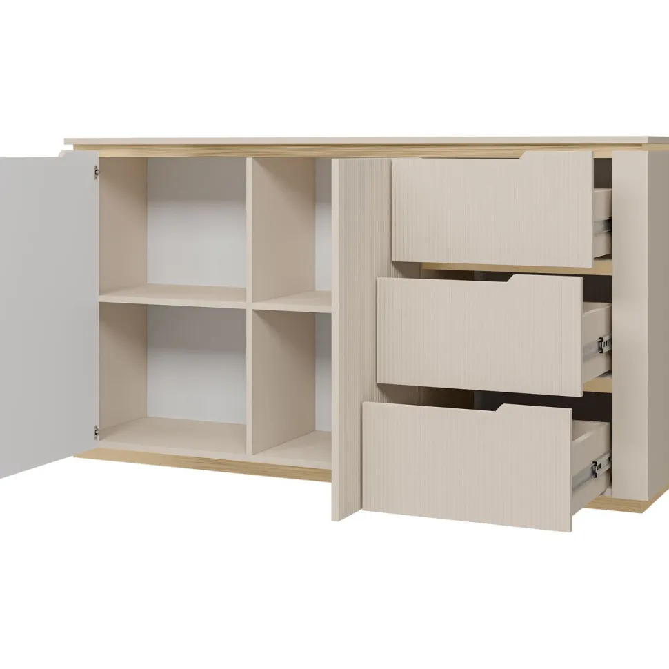 Lipasto Nomla 2D3S HILAFIN, 153x84cm, beige
