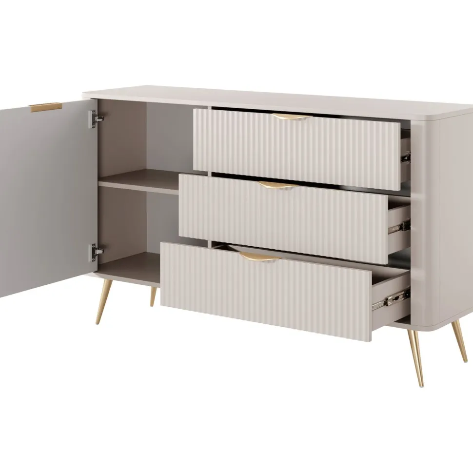 Lipasto Nomla 1D3S LANTE, 82x138cm, musta