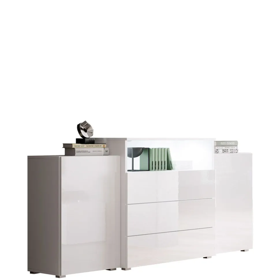 Lipasto 2 ovea 3 laatikkoa URBAN URBIII1500, beige/valkoinen (2826)