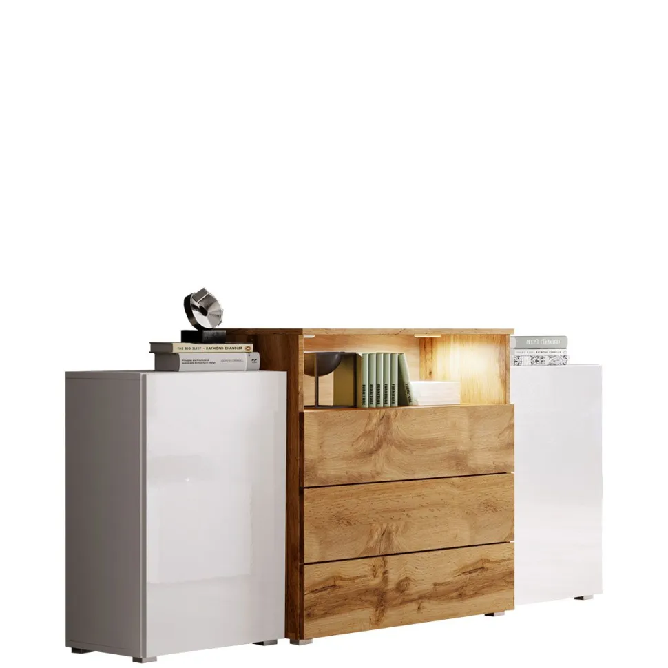 Lipasto 2 ovea 3 laatikkoa URBAN URBIII1500, beige/valkoinen (2826)