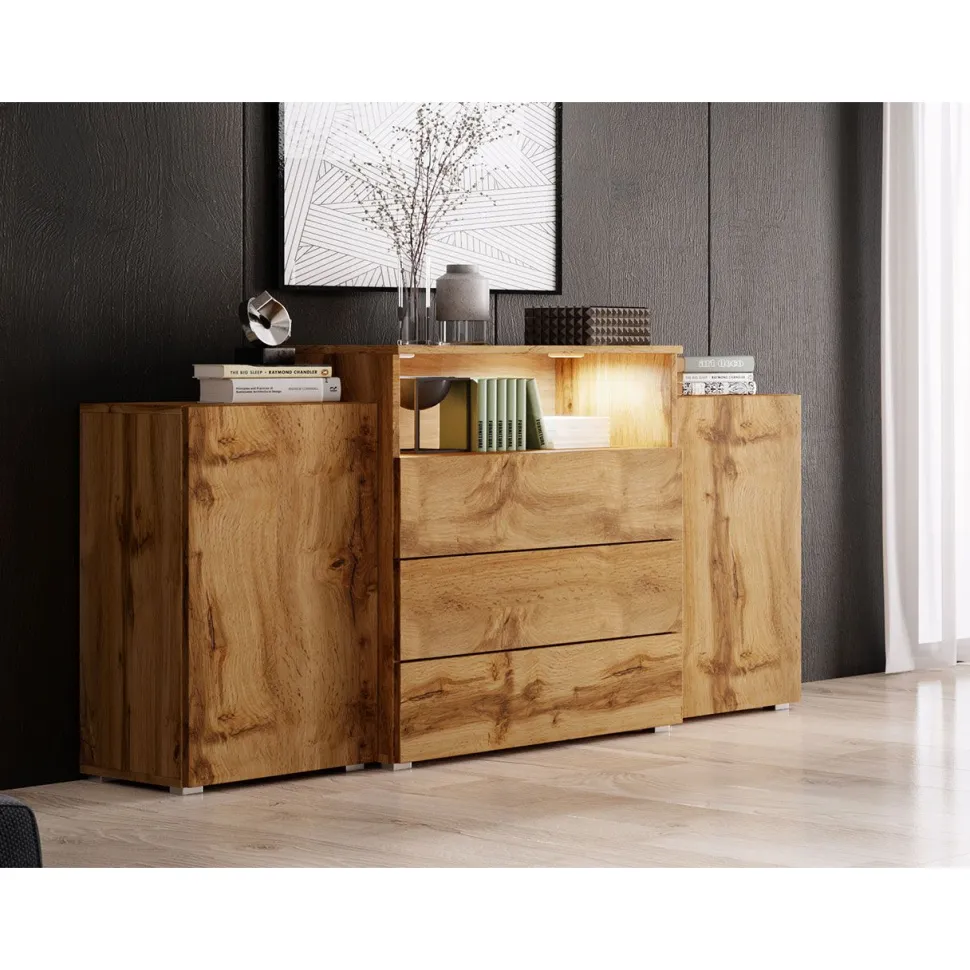 Lipasto 2 ovea 3 laatikkoa URBAN URBIII1500, beige/valkoinen (2826)