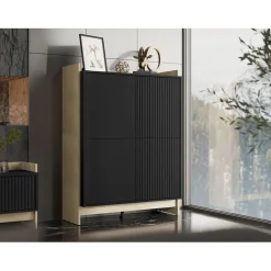 Lipasto PORTO 100 4D, beige/musta (6190)