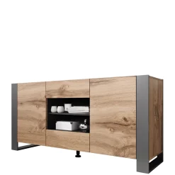 Lipasto WOOD, ruskea/tummanharmaa (1416)