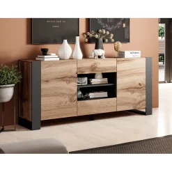 Lipasto WOOD, ruskea/tummanharmaa (1416)