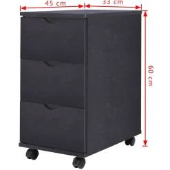 Lipasto 33x45x60 cm musta (45726)