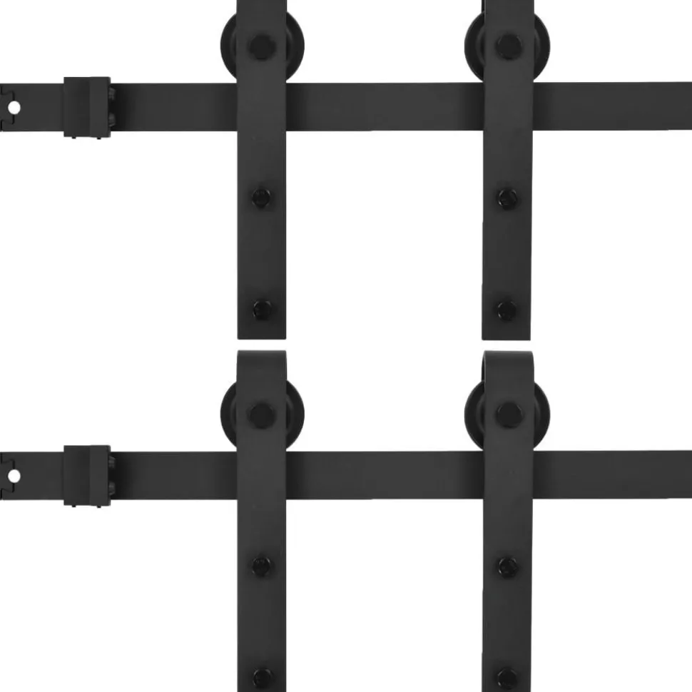 Liukuoven asennussarja 2 kpl 183 cm teräs musta