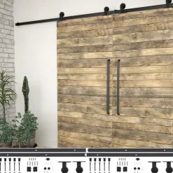 Liukuoven asennussarja 2kpl 200cm teräs musta