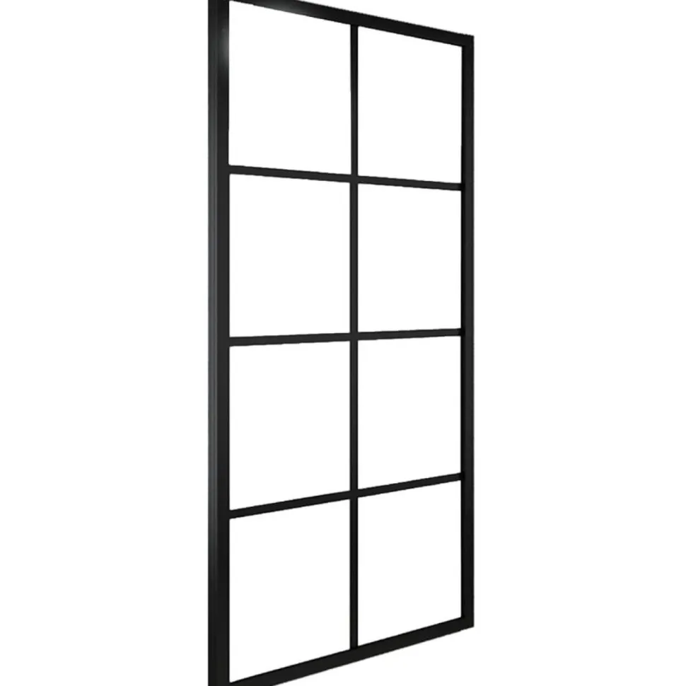 Liukuovi alumiini ja ESG-lasi 83x205 cm musta