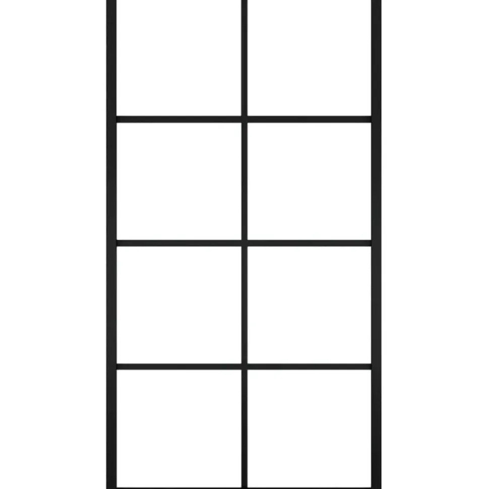 Liukuovi alumiini ja ESG-lasi 102.5x205 cm musta