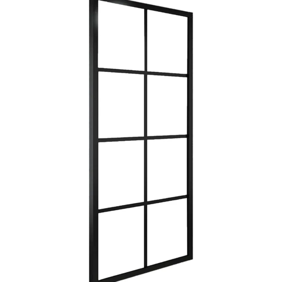 Liukuovi alumiini ja ESG-lasi 76x205 cm musta