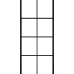 Liukuovi alumiini ja ESG-lasi 76x205 cm musta
