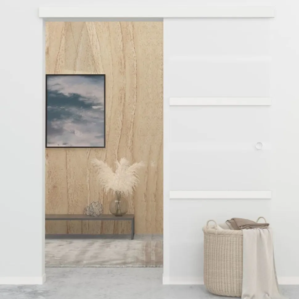 Liukuovi ESG-lasi ja alumiini 76x205 cm hopea