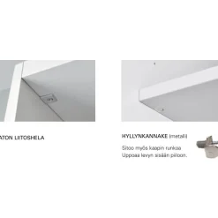 Liukuovikaappi Nettiovi 182-230cm, tangolla ja hyllyillä, mittojen mukaan, eri värejä
