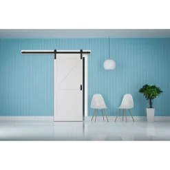 Liukuovi Mirror Line Ladon Ovi -valmispaketti 914 mm valkoinen