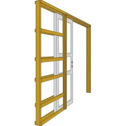Liukuovirunko Swedoor Slide JW 925/66 925x2040mm seinän paksuus 92mm