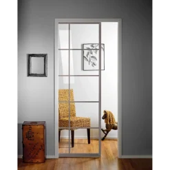 Liukuovi seinän sisään Stella Pocket Door M10 ristikko 1025x2040mm alumiini