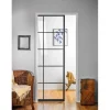 Liukuovi seinän sisään Stella Pocket Door M7 ristikko 725x2040mm musta