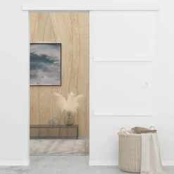 Liukuovi soft-stopeilla ESG-lasi ja alumiini 76x205 cm