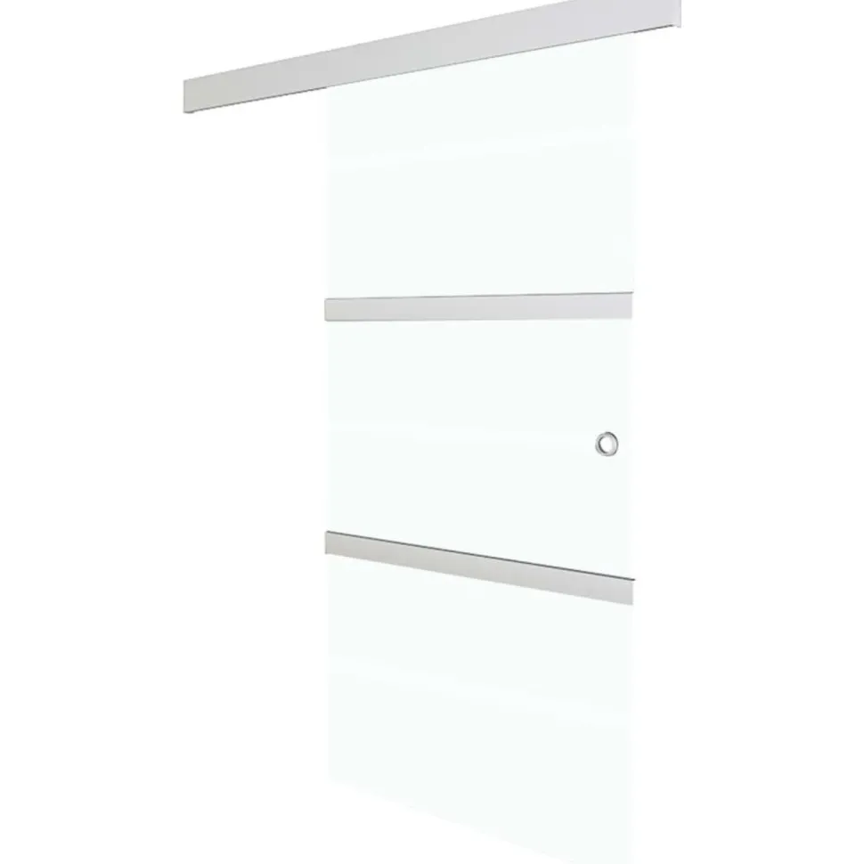 Liukuovi soft-stopeilla ESG-lasi ja alumiini 76x205cm huurrelasi raidoilla