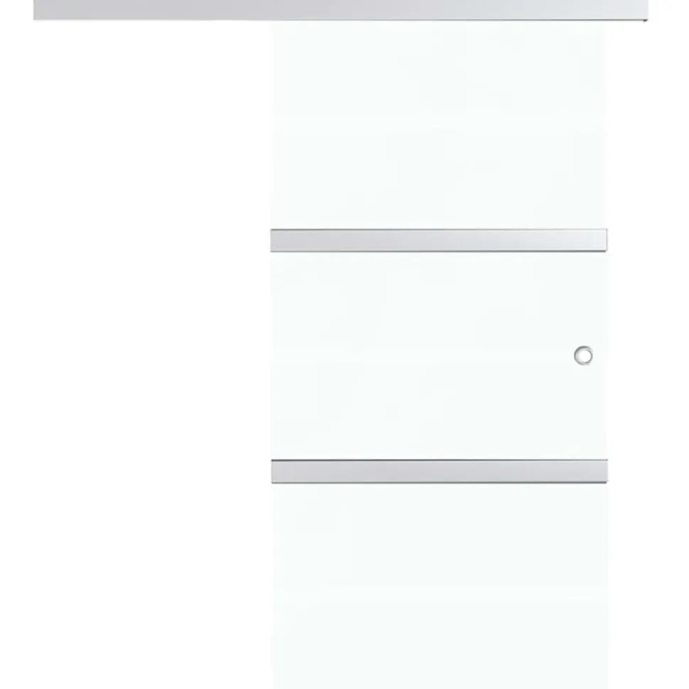 Liukuovi soft-stopeilla ESG-lasi ja alumiini 76x205cm huurrelasi raidoilla